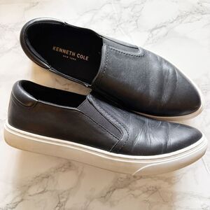 Kenneth Cole leather pointed sneakers slip on